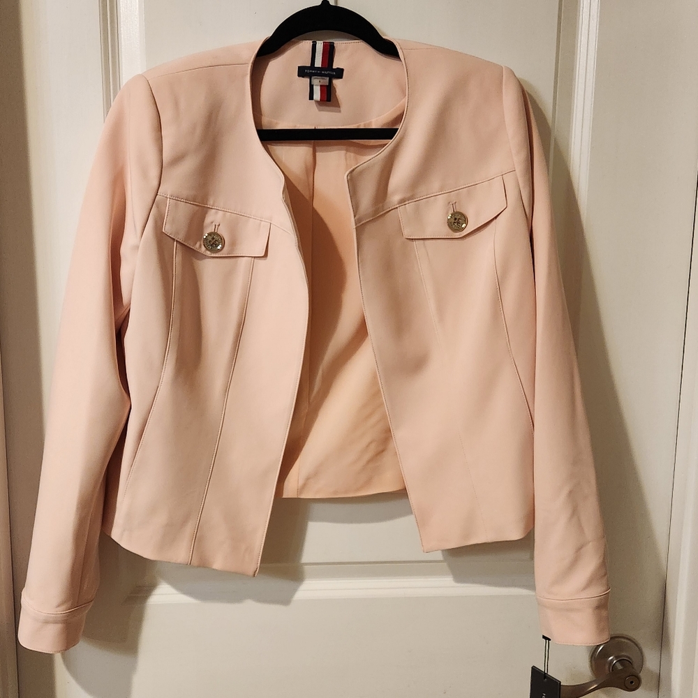 Tommy Hilfeiger light pink jacket new with tags size 8